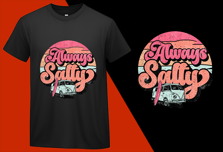 Always Salty Shirt, Beach Tee, Summer Tees Oversized, Beach Lover Gifted, Summer Giftful, Beach Bridal Gifts, Summer Tee-Shirt Plus Size Shirts