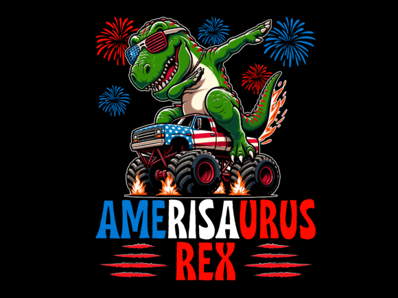 Amerisaurus Rex 4th of July T-shirt 93906544 1 Plus Size Shirts