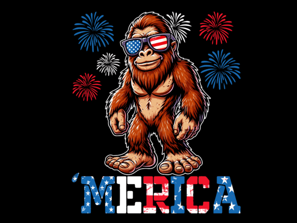 Bigfoot 4th of July T-shirt 93302982 1 Plus Size Shirts