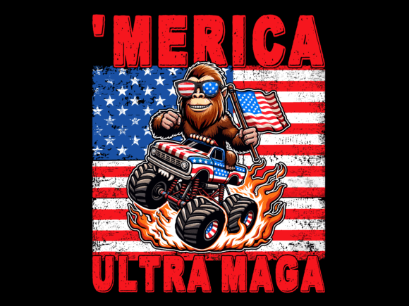 Bigfoot American Ultra Maga 4th Of July T-shirt 93305466 2 Plus Size Shirts