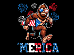 Bigfoot Firework 4th of July T-shirt Merica 93308807 1 Plus Size Shirts