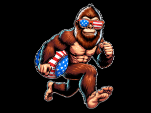 Bigfoot Holding Baseball 4th of July T-shirt 93310211 2 Plus Size Shirts
