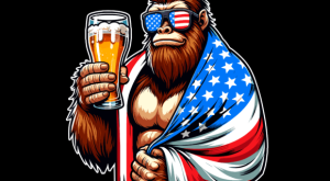 Bigfoot Holding Beer 4th of July T-shirt shirt 93310679 2 Plus Size Shirts