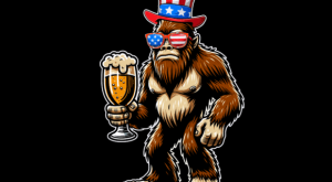 Bigfoot Holding Beer 4th of July T-shirt shirt 93311469 2 Plus Size Shirts