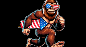 Bigfoot Holding Firework 4th of July 93311826 2 Plus Size Shirts