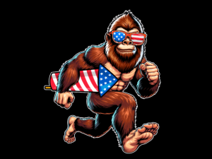 Bigfoot Holding Firework 4th of July 93311826 2 Plus Size Shirts