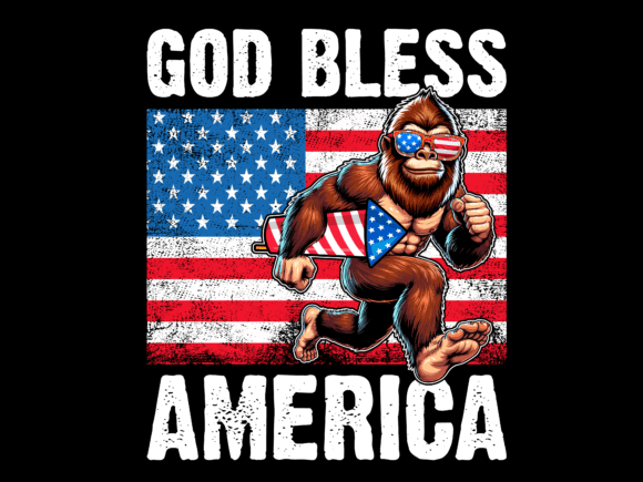 Bigfoot Holding Firework 4th of July T-shirt 93312974 1 Plus Size Shirts