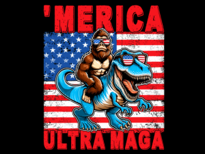 Bigfoot Riding T Rex Merica Ultra Maga 4th July T-shirt 93381599 2 Plus Size Shirts