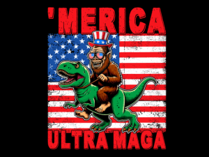 Bigfoot Riding T Rex Merica Ultra Maga 4th July T-shirt 93382796 2 Plus Size Shirts