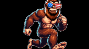 Bigfoot Running 4th of July T-shirt 93540863 2 Plus Size Shirts