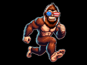 Bigfoot Running 4th of July T-shirt 93540863 2 Plus Size Shirts