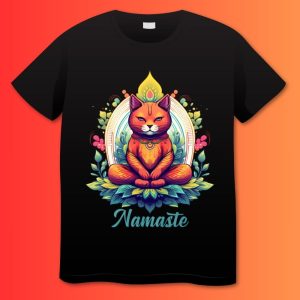Cat Yoga Meditation Posture Funny Plus Size Shirts