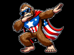 Dabbing Bigfoot 4th of July T-shirt 93541189 2 Plus Size Shirts