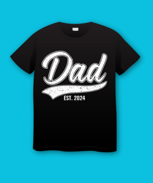 Dad Est 2024 Fathers Day Plus Size Shirts