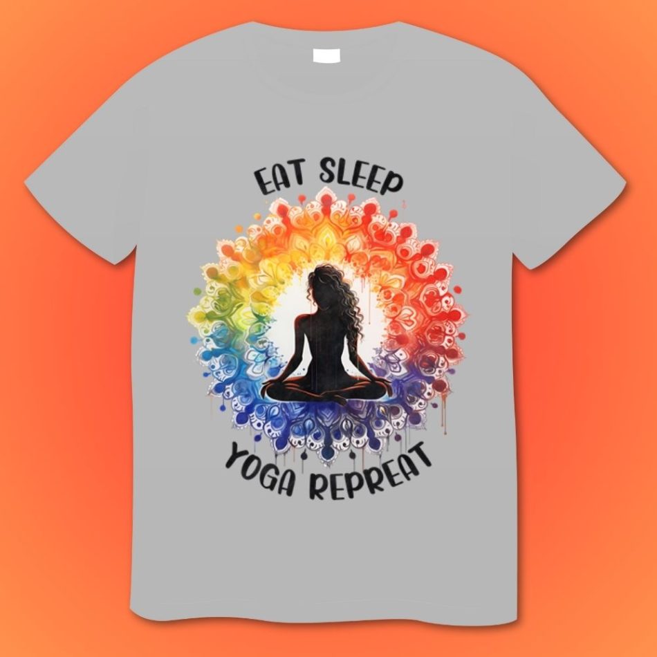 Eat Sleep Yoga Repeat Plus Size Shirts