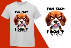 Fun Fact I don’t Care at all Funny Dog Sarcastic Humor Black T-shirt Mockup Plus Size Shirts