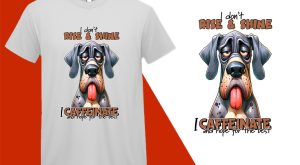 I don’t Rise & Shine I Caffeinate Hope for the best, Funny Dogs Sarcastic Black T-shirt Mockup Plus Size Shirts