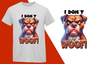 I don’t give Woof Funny Dog Sarcastic Humor Black T-shirt Mockup Plus Size Shirts