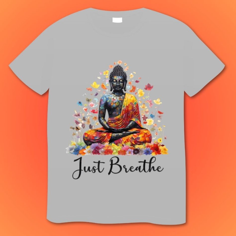 Just Breathe Buddha Yoga Plus Size Shirts