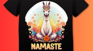 Llama Yoga Pose Fun Art Plus Size Shirts