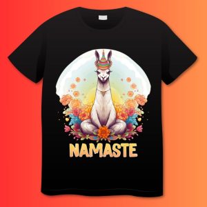 Llama Yoga Pose Fun Art Plus Size Shirts