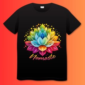Lotus Mandala Colorful Yoga Plus Size Shirts