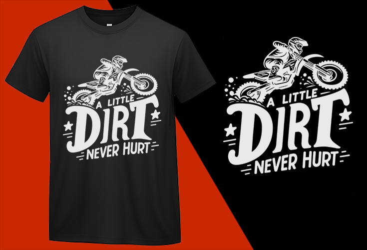 Motorbike Bullet Adventure A Little Dirt Never Hurt Funny Biker Black T-shirt Plus Size Shirts Motorbike Bullet Adventure A Little Dirt Never Hurt Funny Biker Black T-shirt Plus Size Shirts