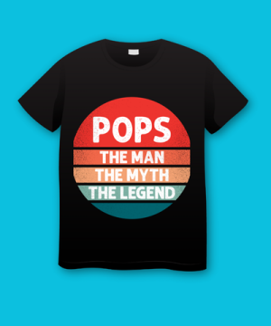 Pops The Man The Myth The Legend Fathers Day Plus Size Shirts