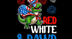 Red White And Rawr Firework USA T-shirt 93913593 1 Plus Size Shirts