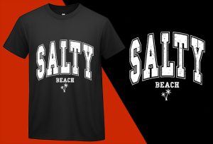 Salty Beach White Shirt, Beach Tee, Summer Tees Oversized, Beach Lover Gifted, Summer Giftful, Beach Bridal Gifts, Summer Tee-Shirt Plus Size Shirts