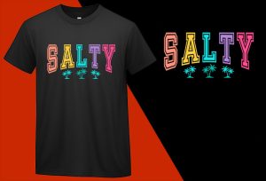 Salty Colorful Shirt, Beach Tee, Summer Tees Oversized, Beach Lover Gifted, Summer Giftful, Beach Bridal Gifts, Summer Tee-Shirt Plus Size Shirts