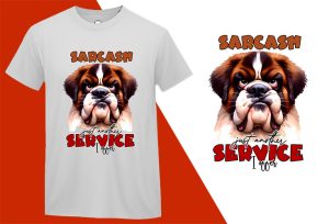Sarcasm Just another Service I offer Funny Dog Sarcastic Humor Black T-shirt Mockup Plus Size Shirts