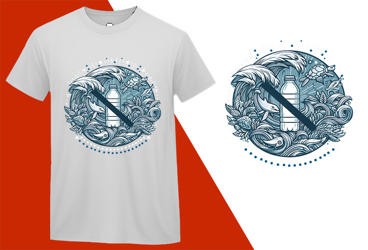 Say No Plastic Eco Friendly Graphic Design Save Planet Earth Awareness (2) T-shirt Plus Size Shirts