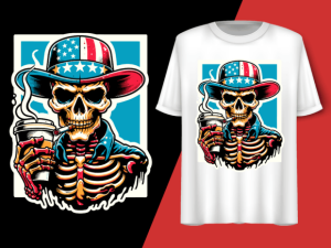 Skeleton Holding Cigarette and Beer 92626635 1 Plus Size Shirts