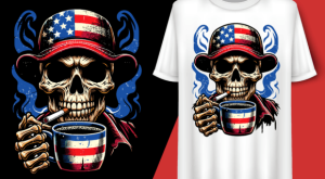 Skeleton Holding Cigarette and Beer T-shirt 92627076 1 Plus Size Shirts