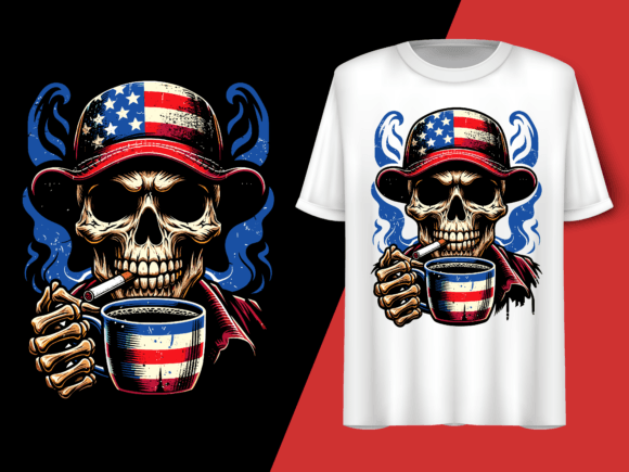 Skeleton Holding Cigarette and Beer T-shirt 92627076 1 Plus Size Shirts