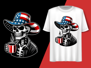Skeleton Holding Coffee Mug T-shirt 92689336 1 Plus Size Shirts