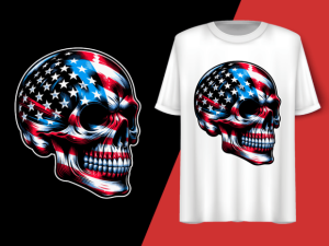 Skull American Flag 4th of July T-shirt 92690793 1 Plus Size Shirts