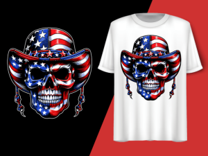 Skull American Flag 4th of July T-shirt 92691011 1 Plus Size Shirts