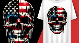 Skull American Flag 4th of July T-shirt 92713977 1 Plus Size Shirts