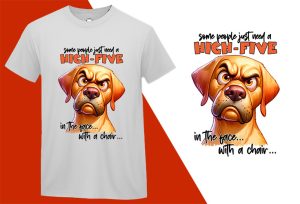 Some People Just need High-Five in the face with Chair Funny Dog Sarcastic Humor Black T-shirt Mockup Plus Size Shirts