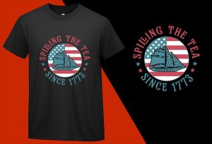 Spilling The Tea Since 1773 T-shirts, 4th July T shirts, USA Independence Day, Patriotic Shirts, Oversize Plus size T-shirts (10) Black Tee Plus Size Shirts