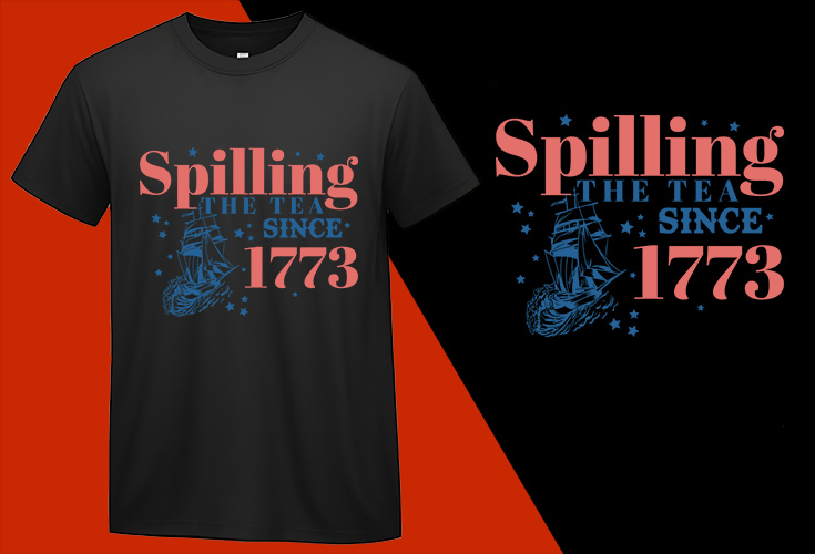 Spilling The Tea Since 1773 T-shirts, 4th July T shirts, USA Independence Day, Patriotic Shirts, Oversize Plus size T-shirts (12) Black Tee Plus Size Shirts