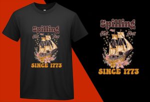 Spilling The Tea Since 1773 T-shirts, 4th July T shirts, USA Independence Day, Patriotic Shirts, Oversize Plus size T-shirts (3) Black Tee Plus Size Shirts