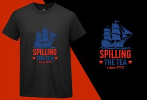 Spilling The Tea Since 1773 T-shirts, 4th July T shirts, USA Independence Day, Patriotic Shirts, Oversize Plus size T-shirts (8) Black Tee Plus Size Shirts