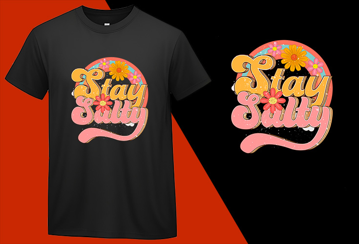 Stay Salty Floral Shirt, Beach Tee, Summer Tees Oversized, Beach Lover Gifted, Summer Giftful, Beach Bridal Gifts, Summer Tee-Shirt Plus Size Shirts