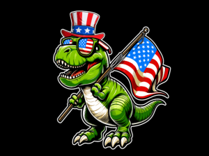 T REX Dinosaur USA Flag 4th of July T-shirt 93913760 1 Plus Size Shirts