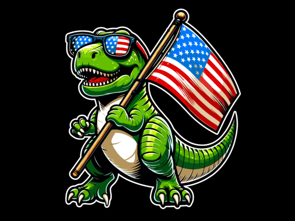 T REX Dinosaur USA Flag 4th of July T-shirt 93913908 1 Plus Size Shirts