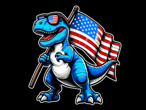 T REX Dinosaur USA Flag 4th of July T-shirt 93914261 1 Plus Size Shirts