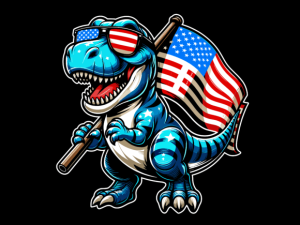 T REX Dinosaur USA Flag 4th of July T-shirt 93914447 1 Plus Size Shirts